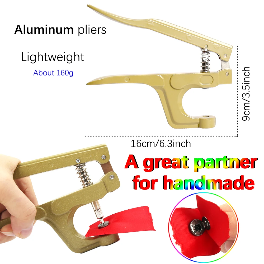 New Metal Snap Buttons Botones Bouton Pression With Pressure Pliers Sewing Accessories For Clothing/Coats/Bags/Leather Craft