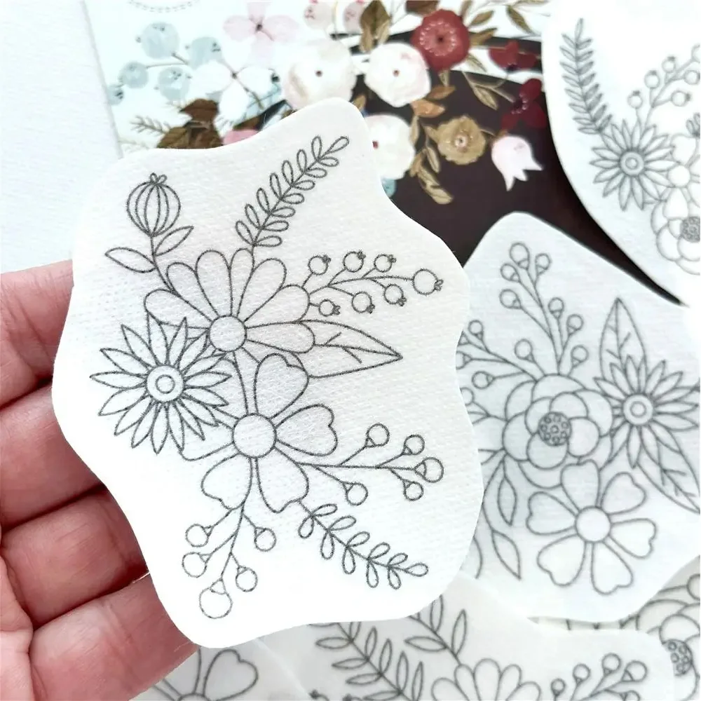Water Soluble Stabilizer Embroidery Patterns Stick Stitch Embroidery Flower Paper Floral Daisy Designs Wash Stabilizer