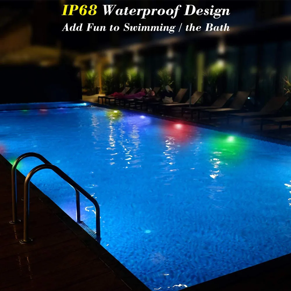 Mini Submersible LED Lights with Remote Control - Small Tea Light Underwater Light Battery Powered for Party Event Vase Fishtank