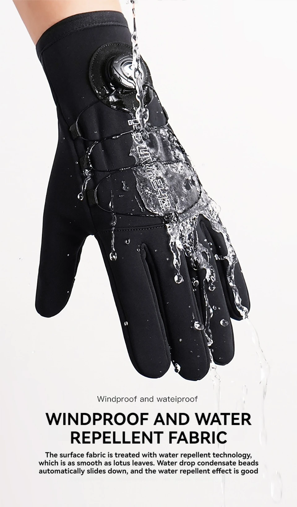 GTUBIKE Winter Warm Gloves for Men Women Extended Thickened Windproof and Waterproof Sports Touchscreen Skiing Cycling Gloves