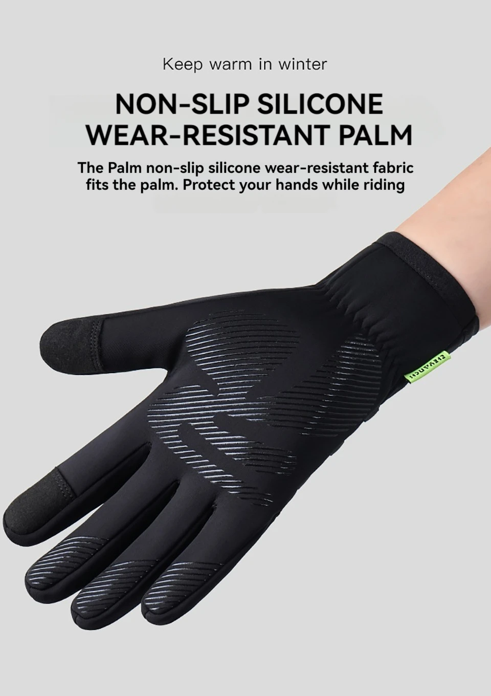 GTUBIKE Winter Warm Gloves for Men Women Extended Thickened Windproof and Waterproof Sports Touchscreen Skiing Cycling Gloves