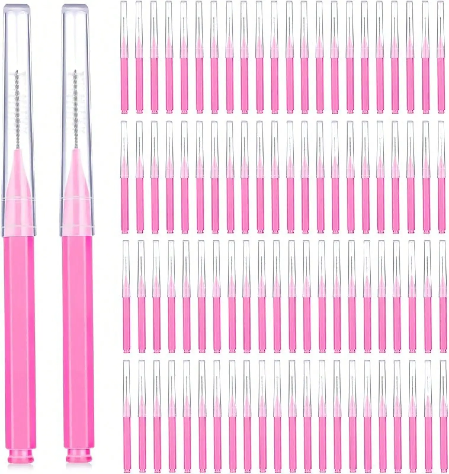 100Pcs Interdental Brush Toothpick Dental Tooth Flossing Head Oral Dental Hygiene Flosser Cleaners Tooth Cleaning Tool
