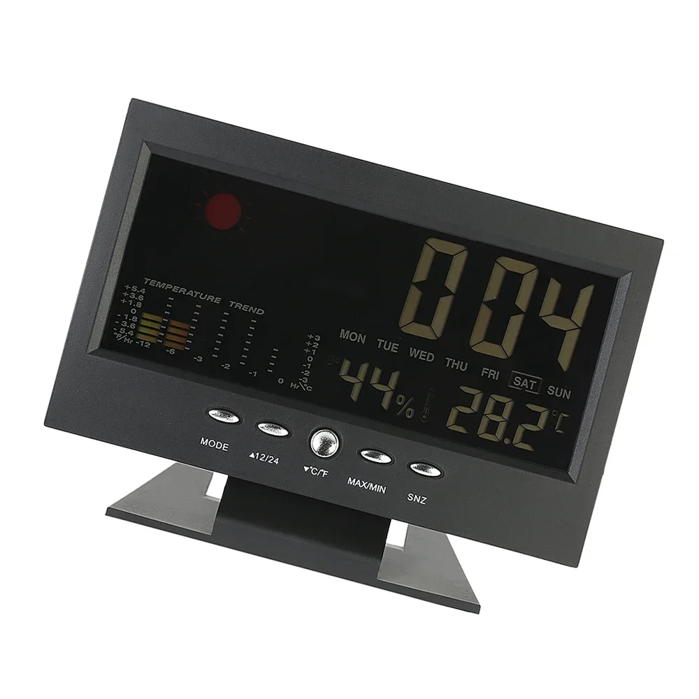 Multi-functional Weather Station Clock Thermometer Hygrometer Calendar Digital LCD Display Temperature and Humidity Meter