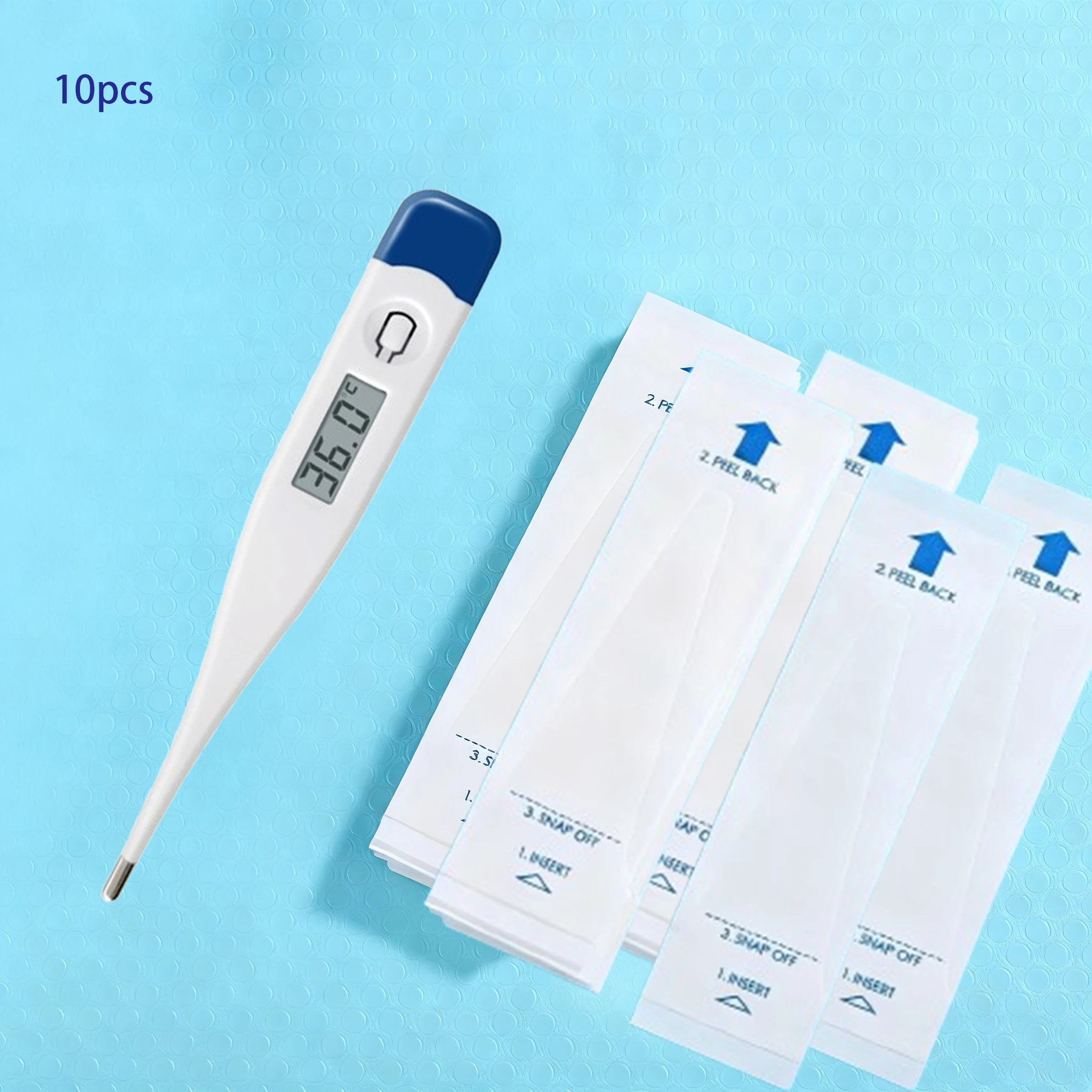 Digital Thermometer kit with Disposable Cover Hygiene Sanitary to Test Oral Ampit Rectal Fever Temperature Thermometers Sleeves