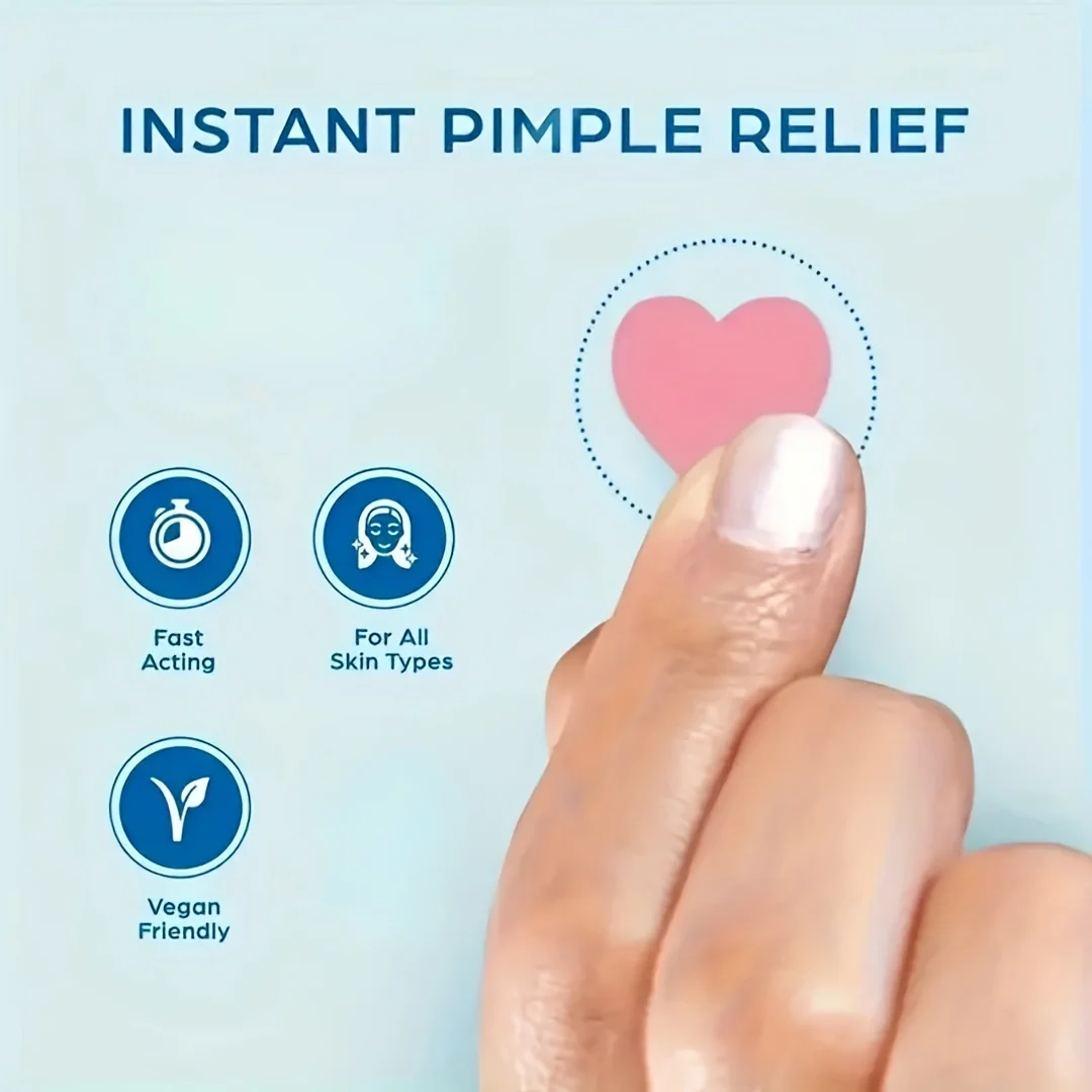 40pcs Hydrocolloid Acne Patches - Absorb Pus & Oil, Reduce Redness, Invisible Fit for All-Day Wear.