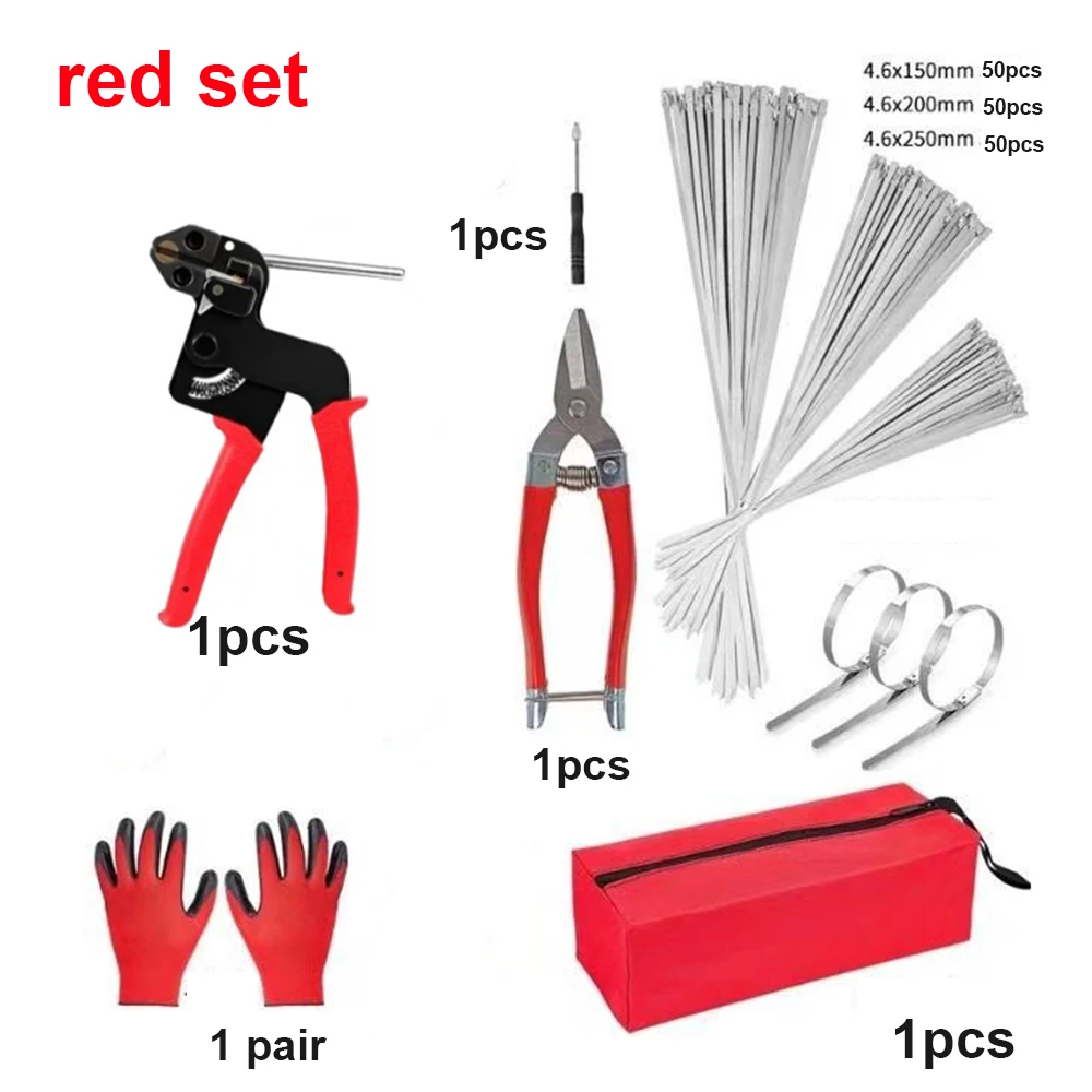 NEW Cable Tie Plier Fastening Strap Cable Tie Gun Automatic Cutting Tool Tension Stainless Steel Self-Locking Ties Hand Tools