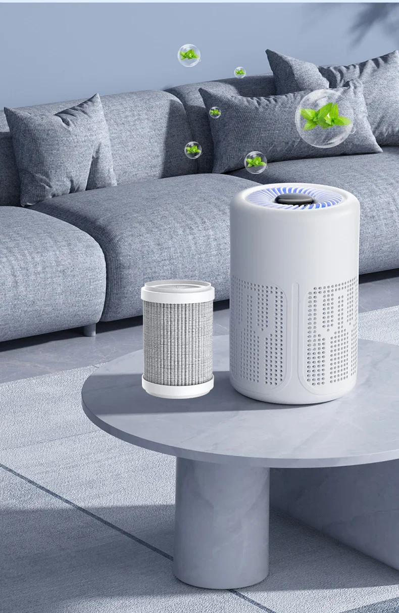 TINSOL New Mini Air Purifier HEPA Filter uses negative ion technology to eliminate formaldehyde odors smoke and dust particles