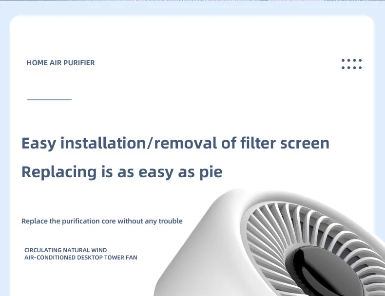 TINSOL New Mini Air Purifier HEPA Filter uses negative ion technology to eliminate formaldehyde odors smoke and dust particles