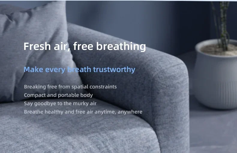TINSOL New Mini Air Purifier HEPA Filter uses negative ion technology to eliminate formaldehyde odors smoke and dust particles