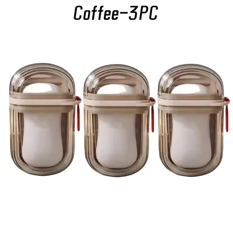 1/3PCS Portable Travel Soap Case Leakproof Plastic Soap Holder with Drain & Cover for Bathing And Traveling