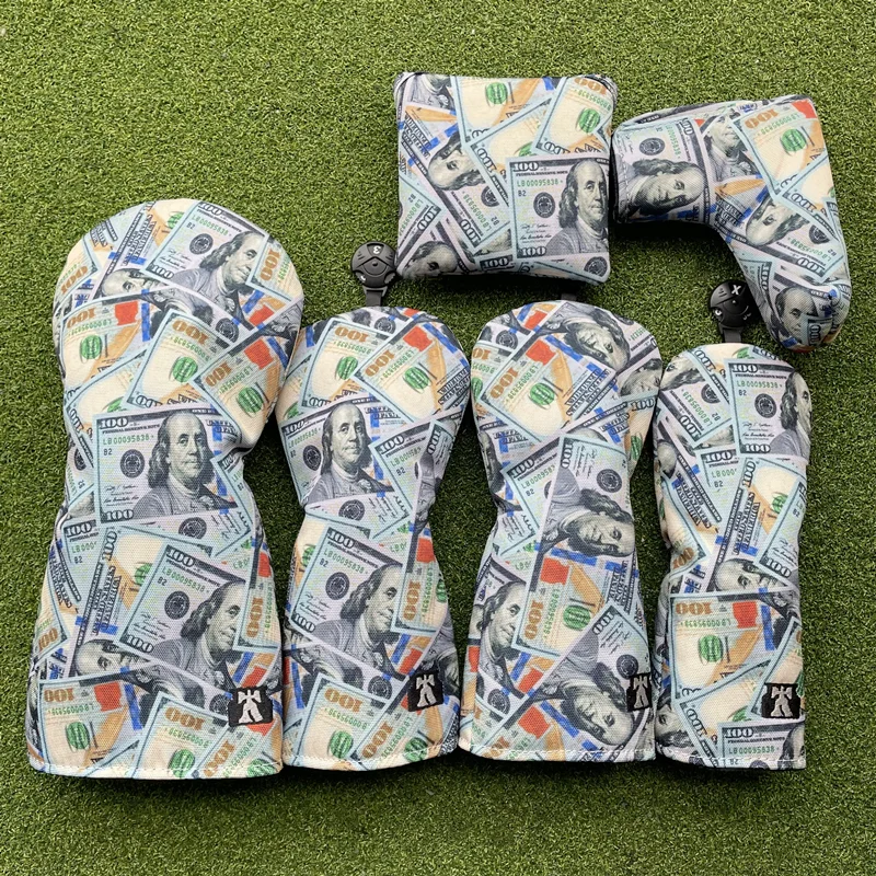 Golf Club #1 #3 #5 Wood Head covers Driver Fairway Woods Cover Putter Headcover Nylon cloth Dollar