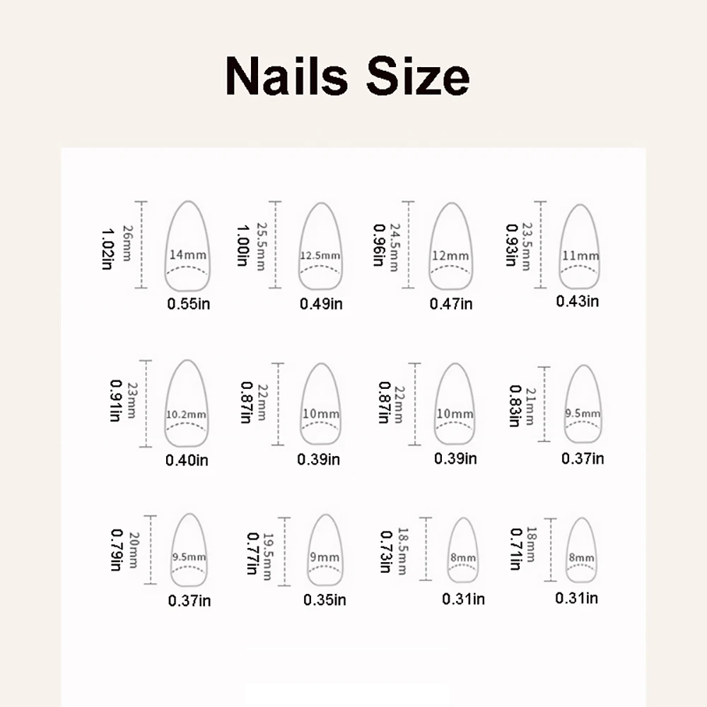 24pcs/set Long Medium short fake nails for women girls cute bow flowers decoration french tips faux ongles press on false nail