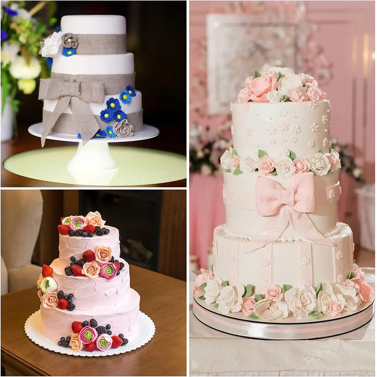 3Pcs Cake Boards Cake Dowels for Tiered Cakes Plastic Cake Support Rods for Wedding Cake Construction and Stacking CakeDowel Set