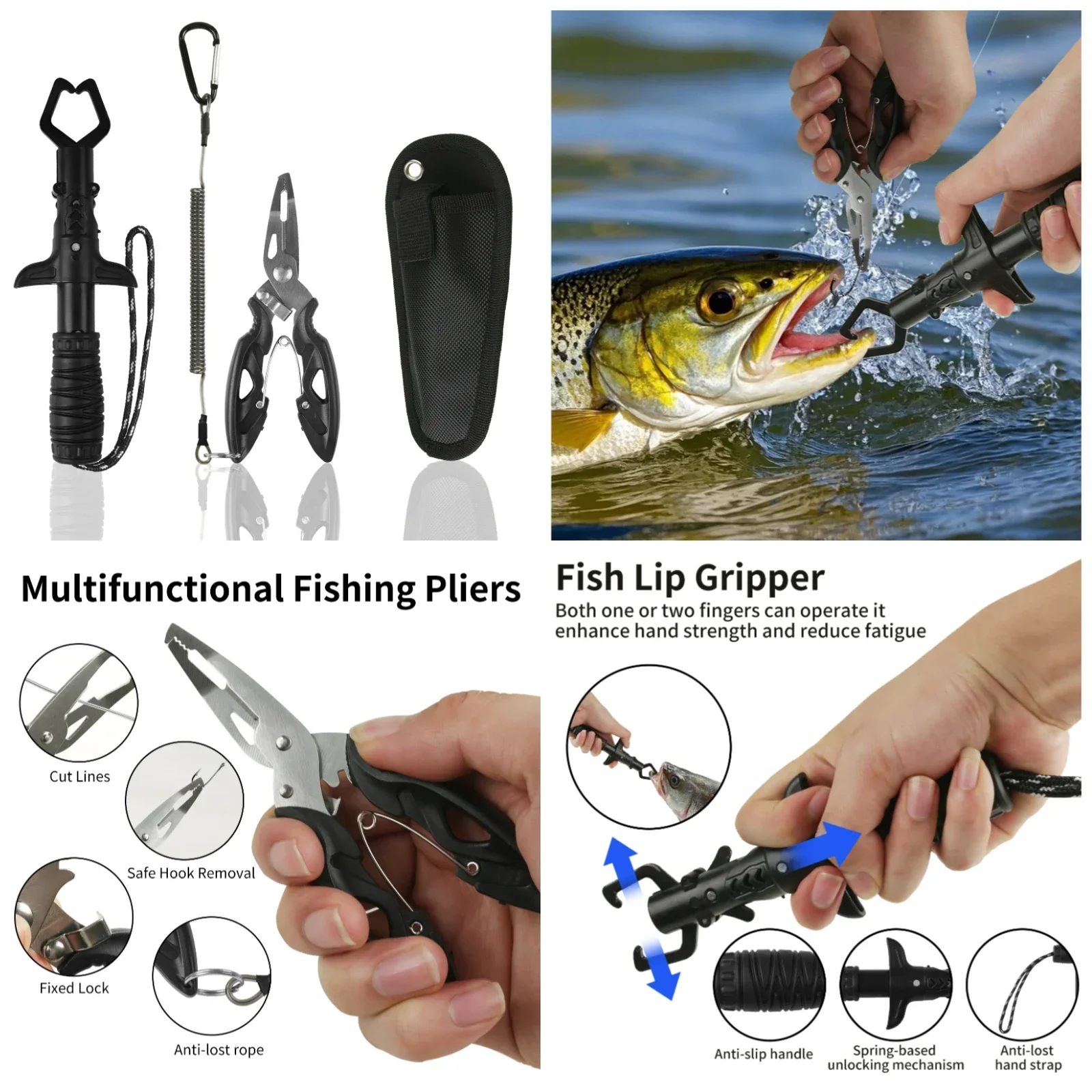 Fishing Landing Net Aluminum Alloy Durable Telescoping Extend to 190cm/130cm/55cm Folding Mesh Safe Fish Catching Releasing