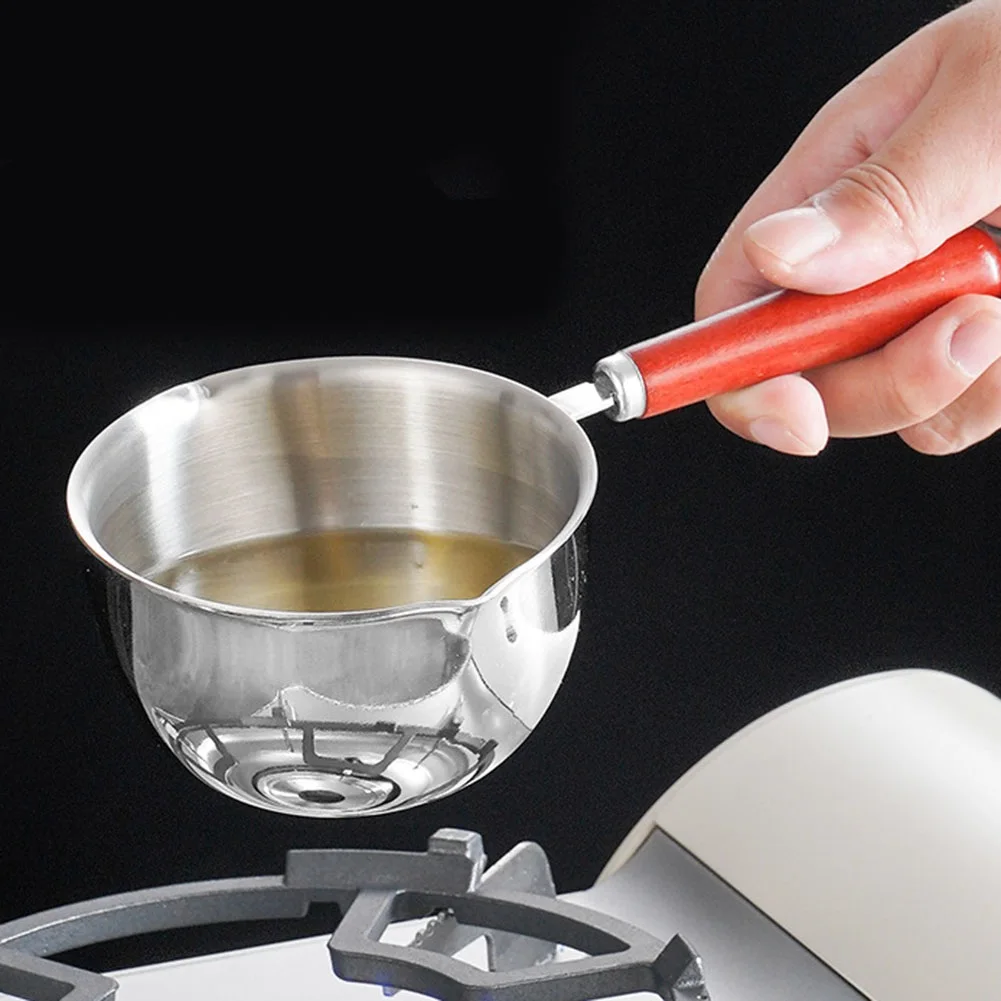 Stainless Steel Hot Oil Pot Milk Pan Stainless Steel Sauce Small Saucepan Cooking Boiling Butter Warmer Melting Kitchen Pan