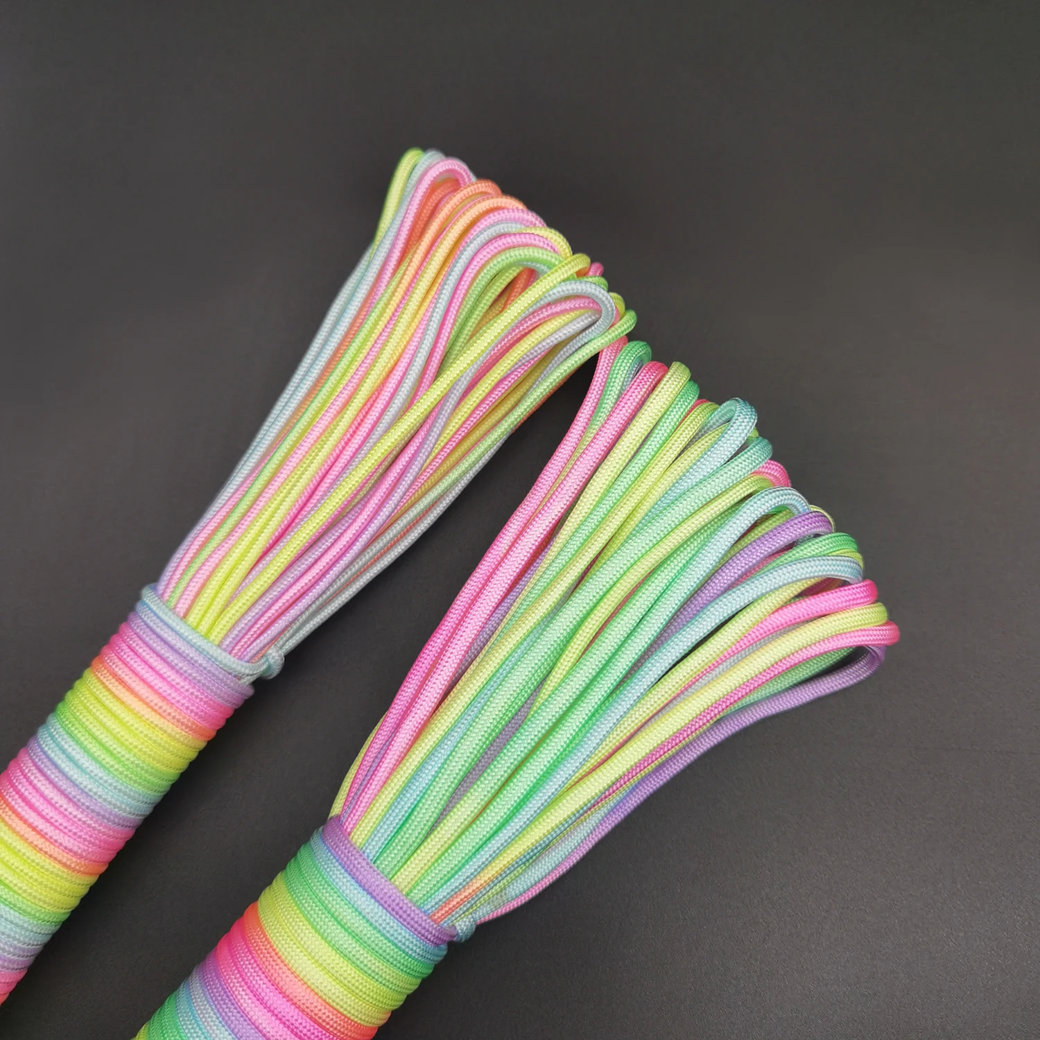 5/10/31meters 2mm/3mm/4mm Diameter Rainbow Pope 7 Strands Parachute Rope Climbing Camping Survival Gear Parachute Rope Bracelet
