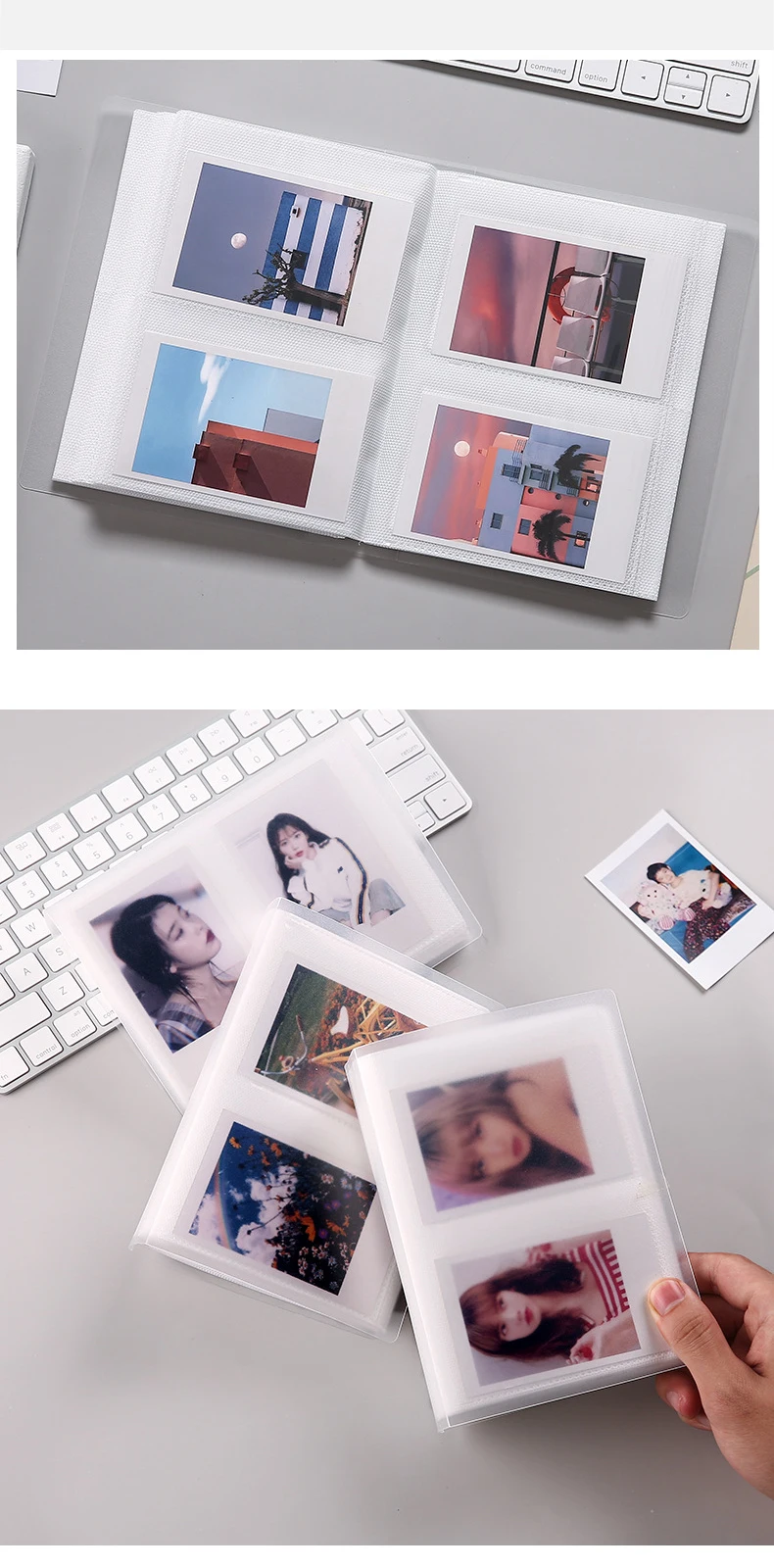 80 Pockets Photo Album 3 Inch Transparent Photocard Holder For Instax Mini Album Storage Collect Book Name Card Album De Fotos