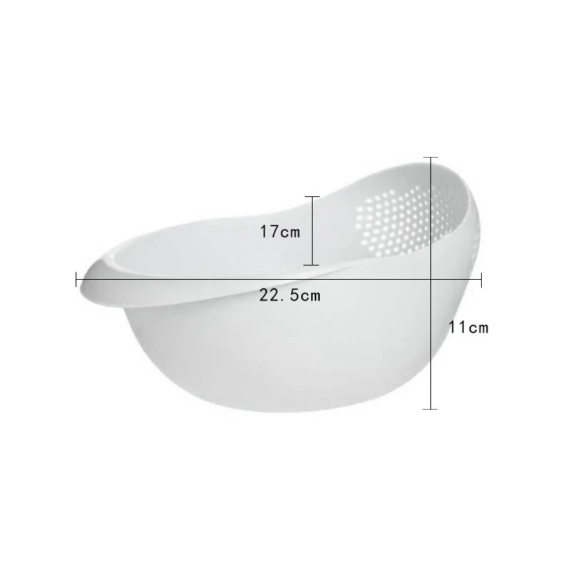 Rice Sieve Plastic Colander Kitchen Drain Basket with Handles Rice Bowl Strainer Basket Sink Drain Kitchen Tools