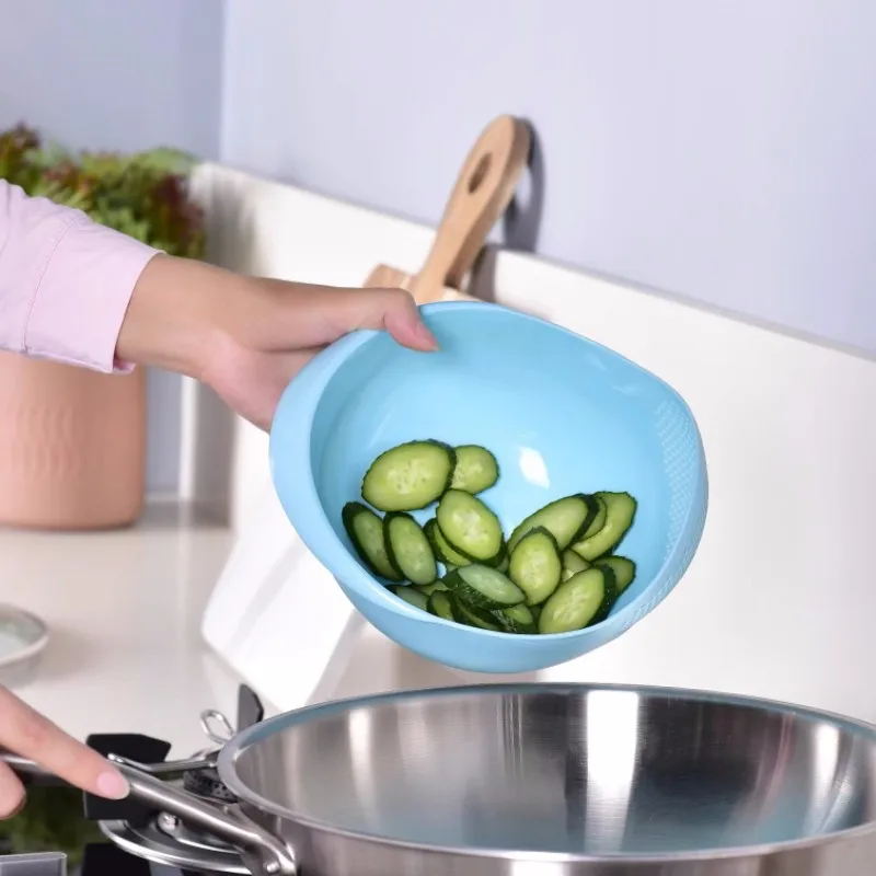 Rice Sieve Plastic Colander Kitchen Drain Basket with Handles Rice Bowl Strainer Basket Sink Drain Kitchen Tools