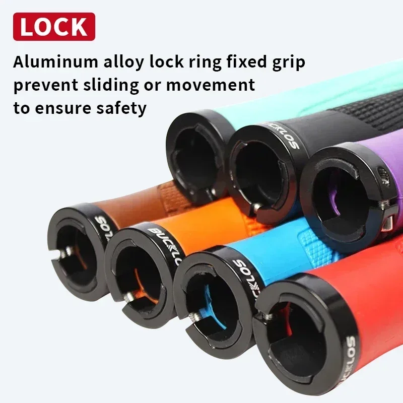 BUCKLOS MTB Handlebar Grips Ergonomic Comfortable Mountain Bike Lokc Grips Bicycle Soft Rubber Handlebar Grip Bike Accessories