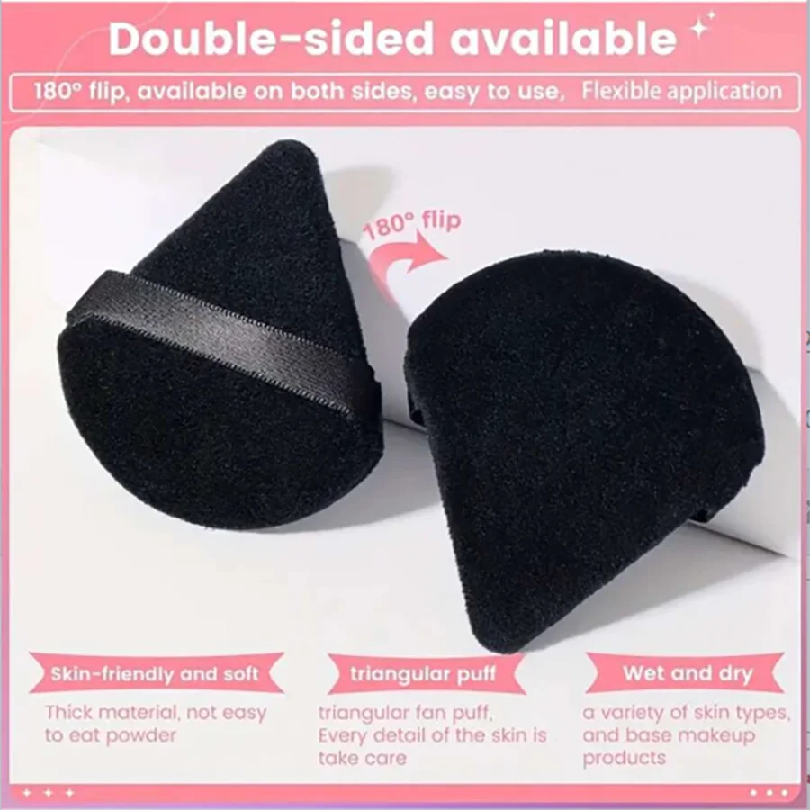 5 pcs new triangular sponge puffs with a soft skin friendly and delicate makeup feel suitable for home or travel use
