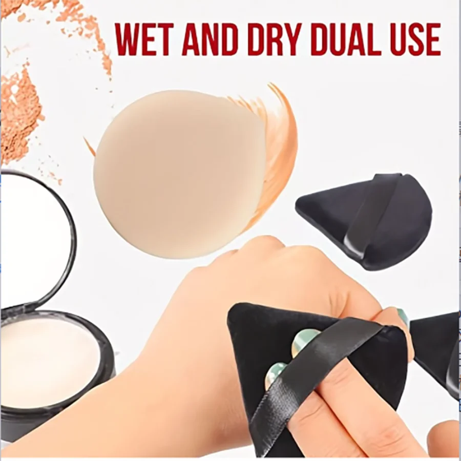 5 pcs new triangular sponge puffs with a soft skin friendly and delicate makeup feel suitable for home or travel use