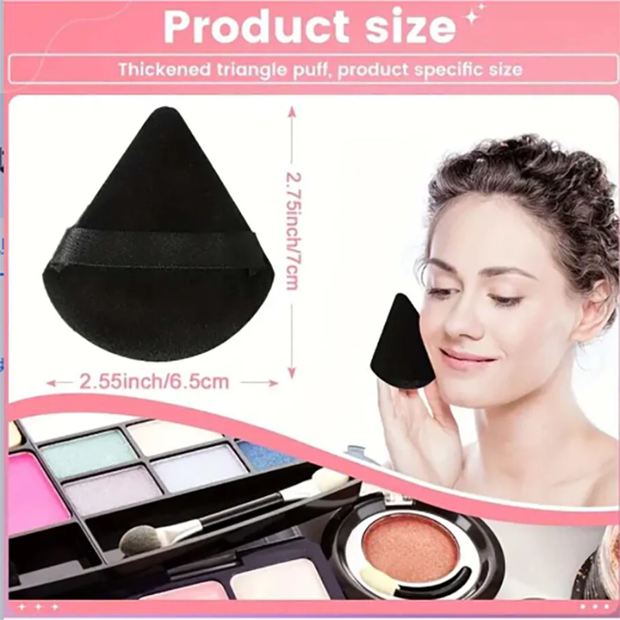 5 pcs new triangular sponge puffs with a soft skin friendly and delicate makeup feel suitable for home or travel use