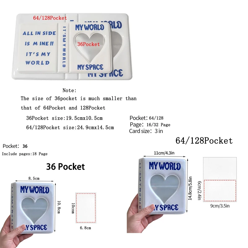 36/128 Pocket Photocard Binder Photo Album Photocard Album Collect Book Binding Machine Card Kpop Picture Albums Биндер Для Карт