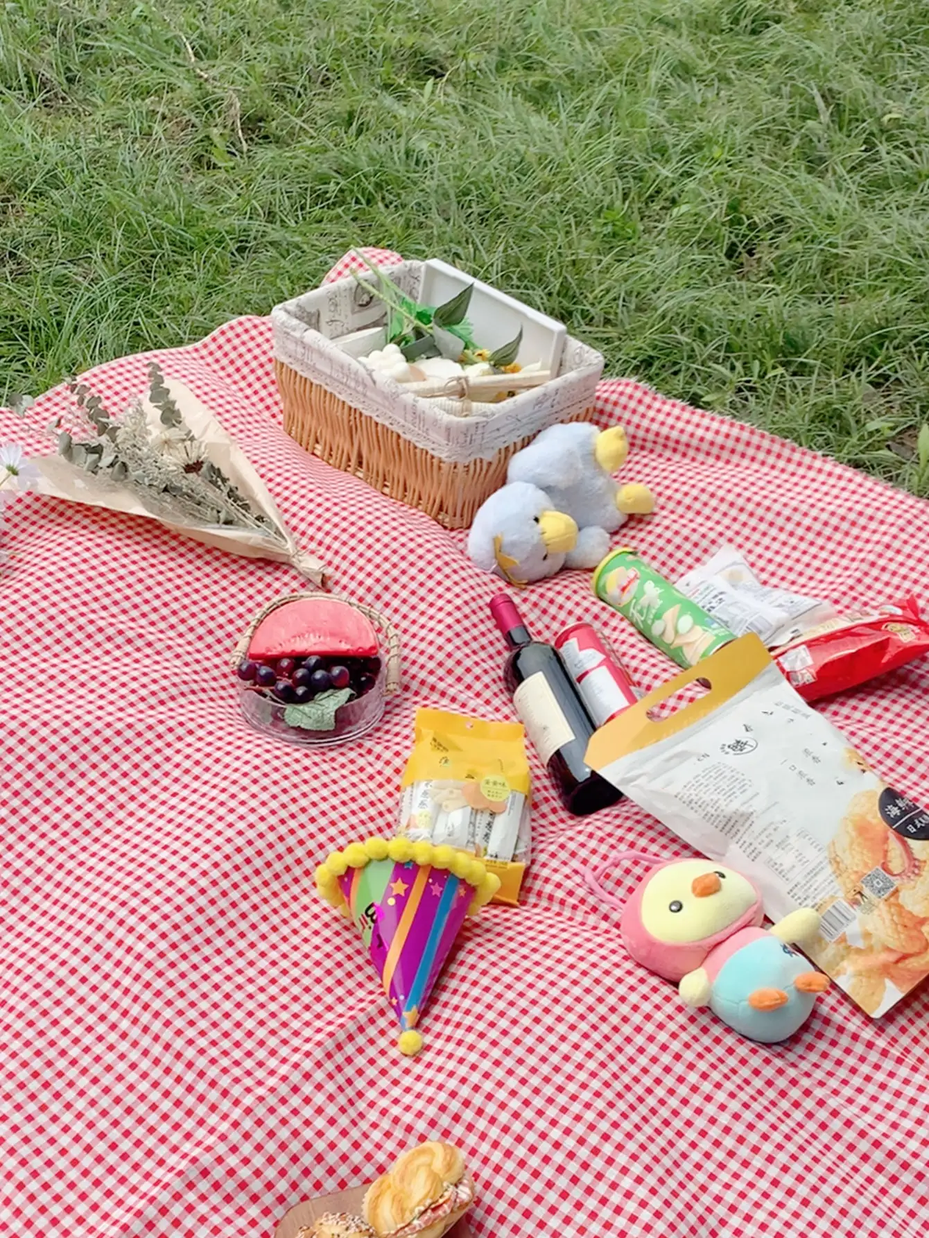 Rde Picnic Outdoor Blanket, Foldable Blankets Gingham Picnic Mat Tablecloth