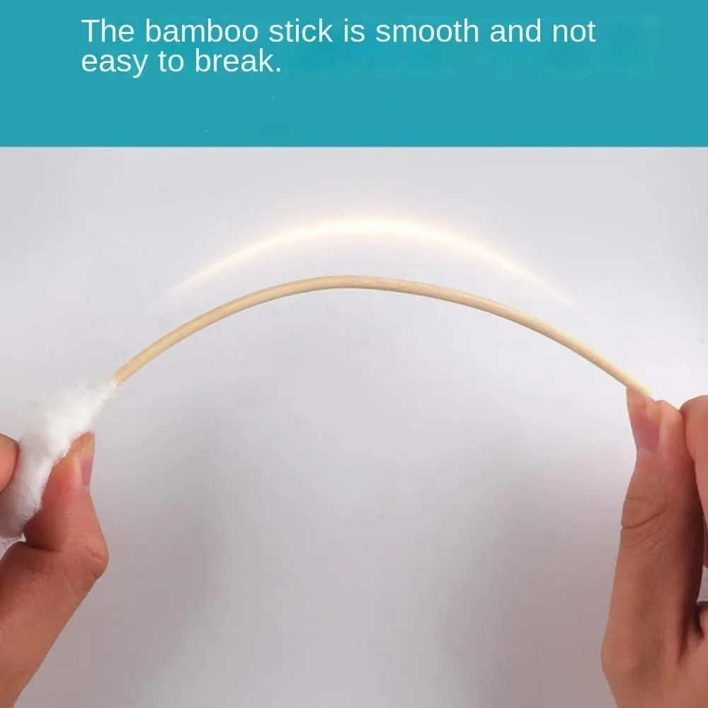 100/300Pcs 6 Inch Long Cotton Swabs with Wooden Handles, Cotton Tipped Applicator for Cleaning, Cotton Sticks Oil Makeup