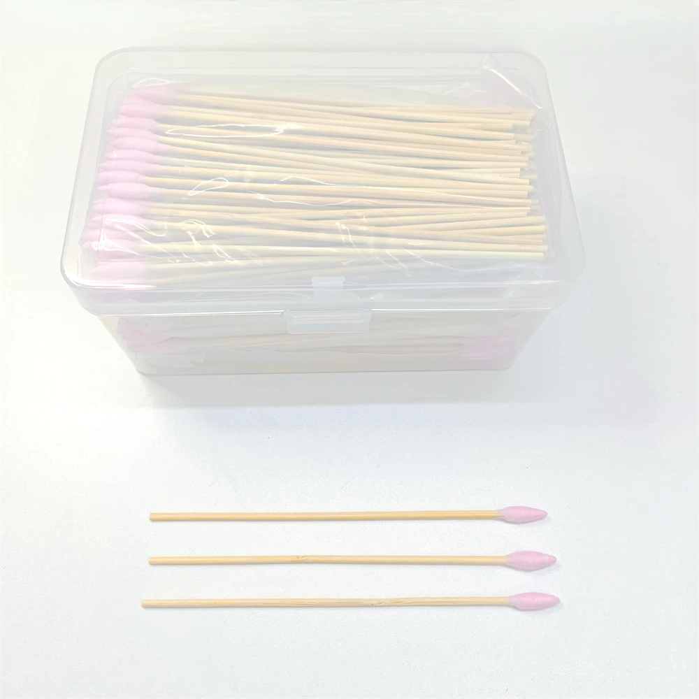 100/300Pcs 6 Inch Long Cotton Swabs with Wooden Handles, Cotton Tipped Applicator for Cleaning, Cotton Sticks Oil Makeup