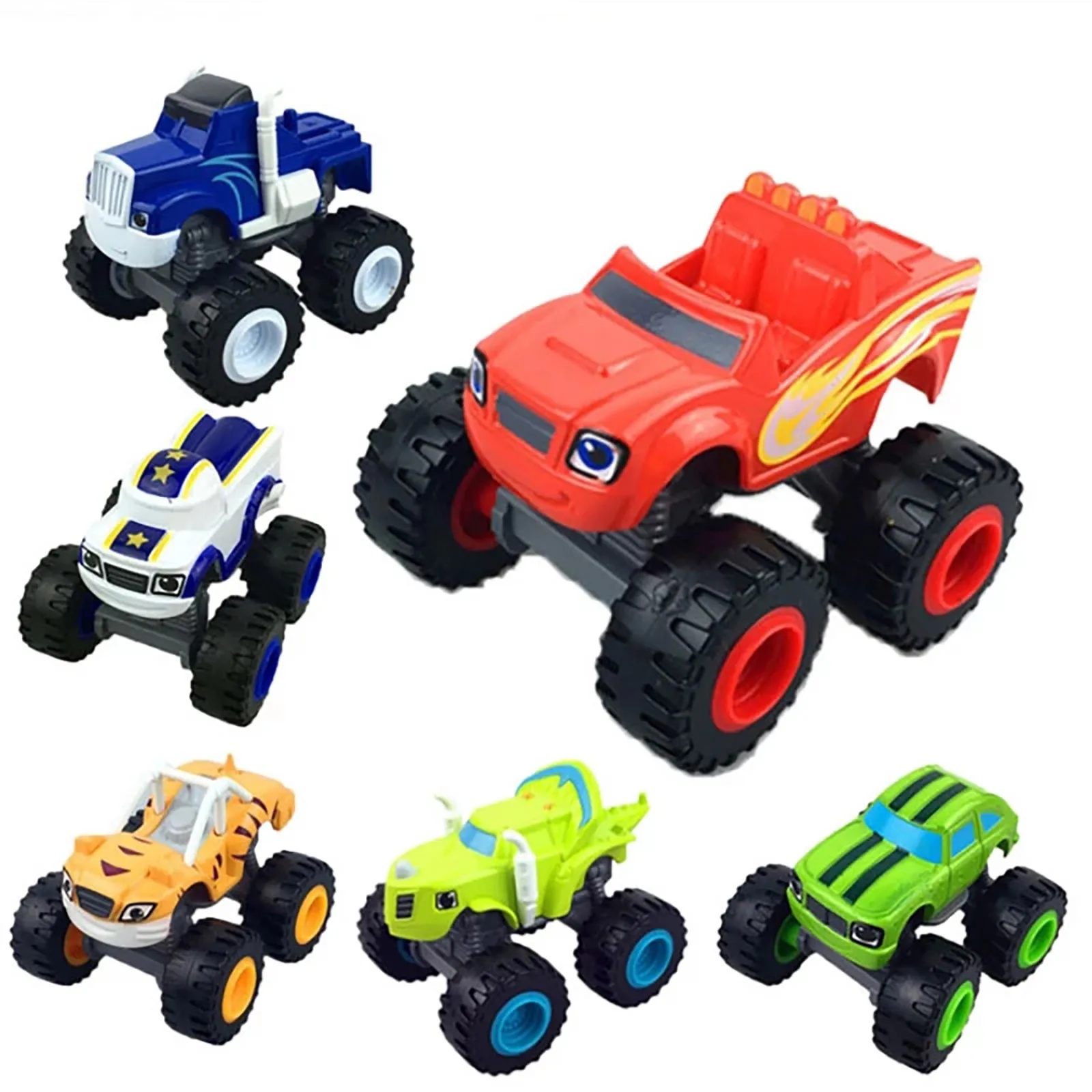 Classic Blaze Cars Model Inertia Diecast Vehicles Racing Figure Blaze Toys for Children Monsters Truck Machines Car Toy Kids