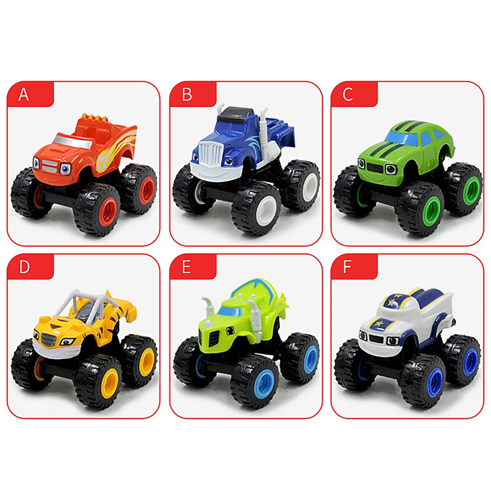 Classic Blaze Cars Model Inertia Diecast Vehicles Racing Figure Blaze Toys for Children Monsters Truck Machines Car Toy Kids