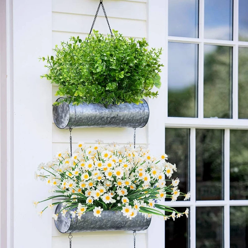 7 Heads35 Mesh Artificial Plants Green Eucalyptus Christmas Wreath for Wedding Home Balcony Bonsai Decoration DIY Shooting Props