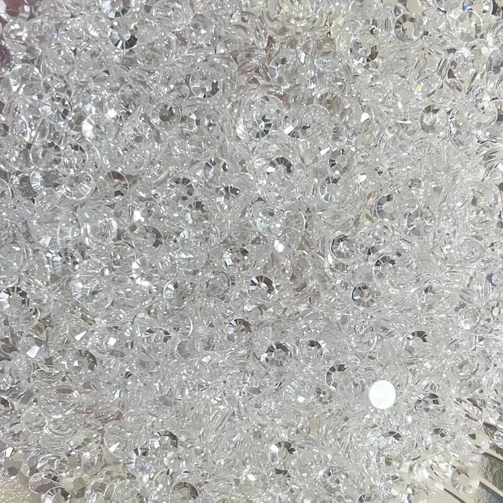 1500 Pcs/Pack Semi-circular Clear Bubble Beads 3-5mm Mermaid Tears White Nail Stickers Resin Diamonds Nail Art Rhinestone Decora