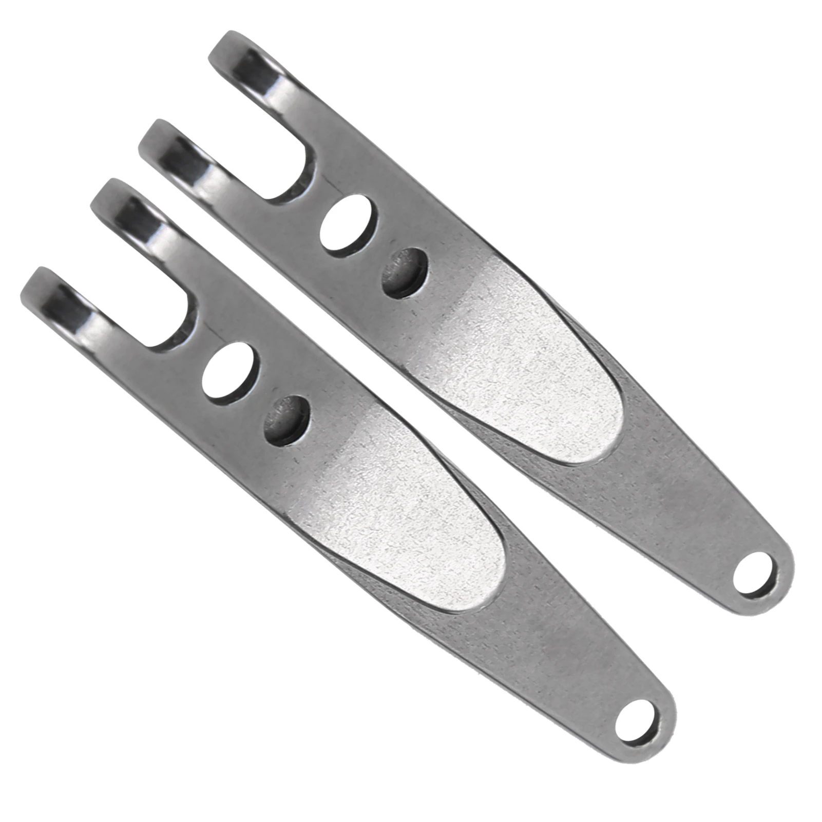 2Pcs Outdoor Belt Clip Stainless Steel Suspension Pocket Clip Key Holder with Keychain Mini Suspension Clip Keychain Pocket Clip