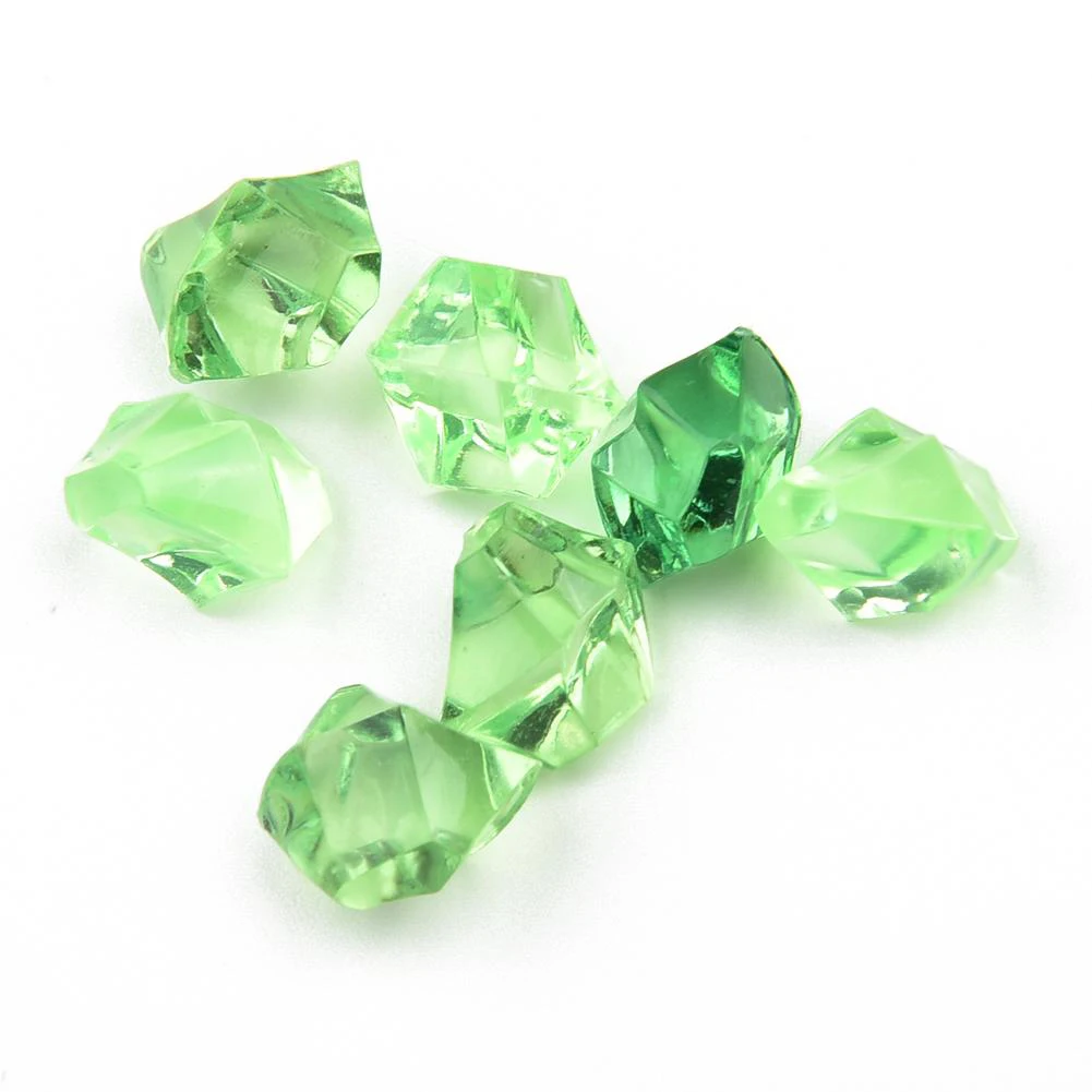 200PCS Acrylic Stones Crystal Acrylic Gem Stone Kids Mixed Color Ornaments Vase Wedding Party 6*9mm Accessories DIYJewelry Decor