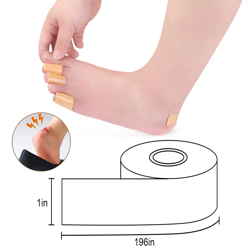 Pexmen 1Pcs 2.5X450cm Moleskin Tape Adhesive Pad Blister Prevention Anti-wear Heel Protector Sticker Prevent Skin Feet Chafing
