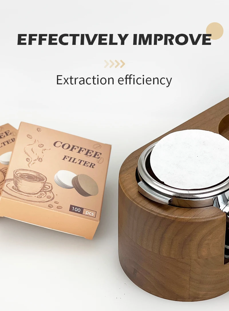 Coffee Filter Paper Espresso Paper Filters 51mm 53mm 58mm 100pcs Puck Screen For Delonghi Breville Portafilter Machine Tools