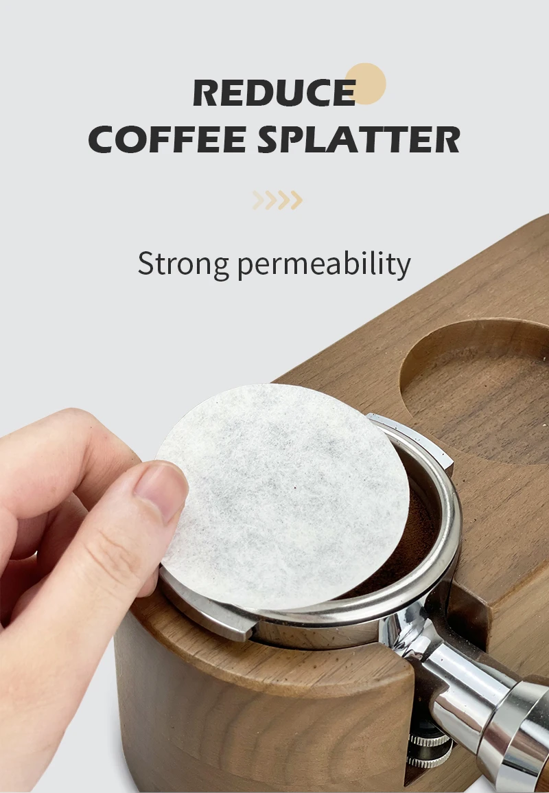 Coffee Filter Paper Espresso Paper Filters 51mm 53mm 58mm 100pcs Puck Screen For Delonghi Breville Portafilter Machine Tools