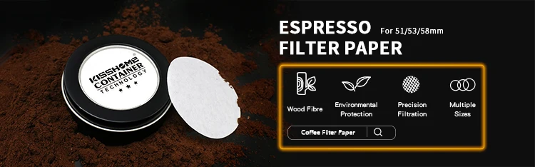 Coffee Filter Paper Espresso Paper Filters 51mm 53mm 58mm 100pcs Puck Screen For Delonghi Breville Portafilter Machine Tools