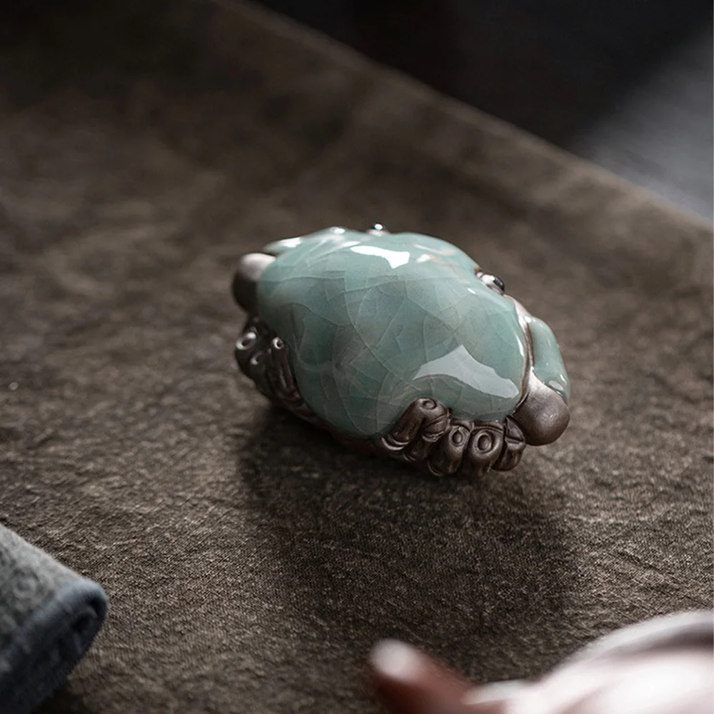 Cracked Glaze Crab Play Handmade Kongfu Tea Pet Decoration Tea Table Tea Ceremony Accessories Tea Pet Furniture For Display