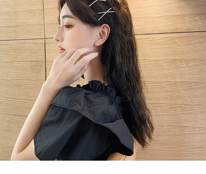 Korean Glitter Shiny Fahsion Bangs Hairpin Simple Cross Hair Side Clip Rhinestone Edge Clip Edge Girls Headwear Female Hairpins