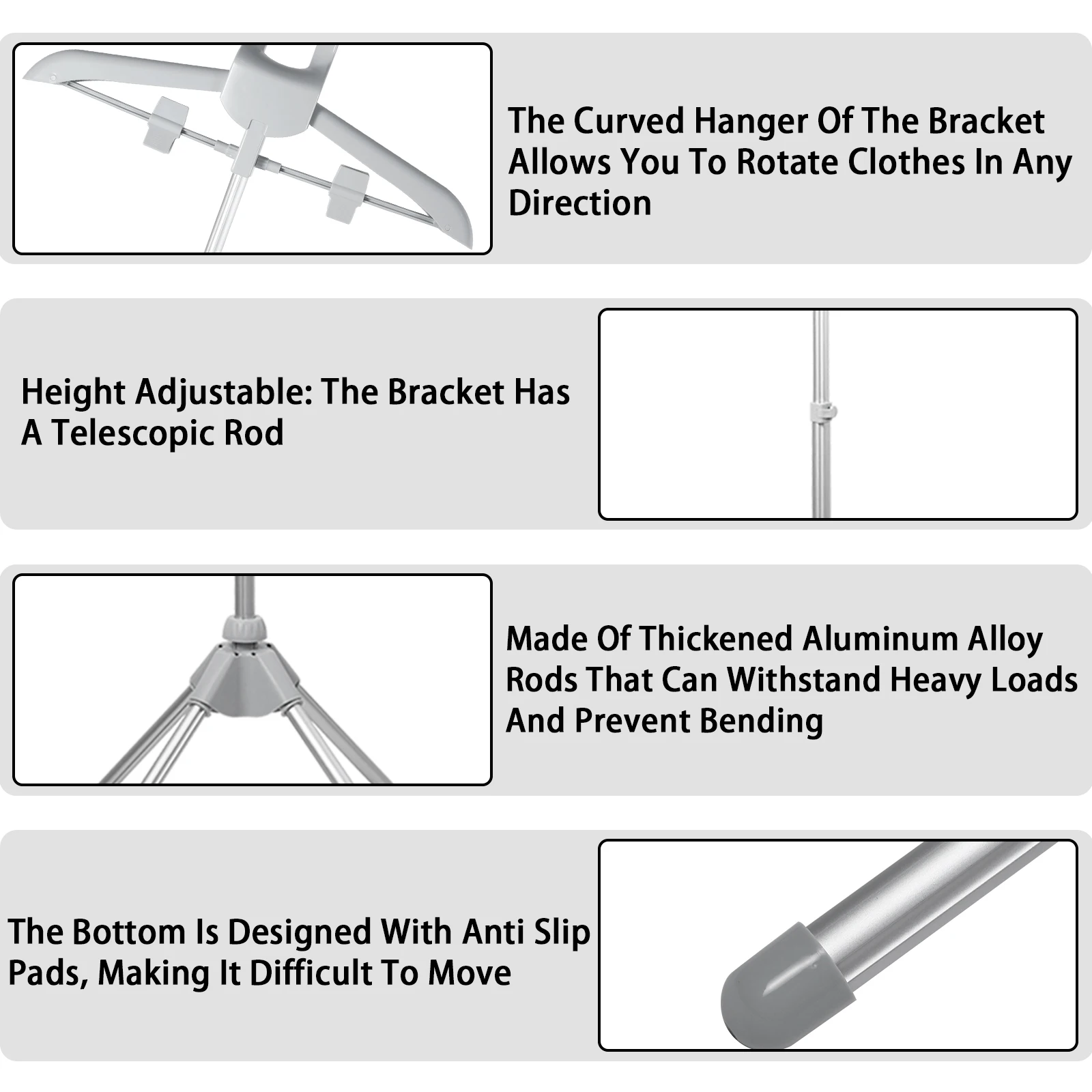 Steamer Stand Telescopic Iron Steam Clothes Hanger 85-160cm Adjustable Height Foldable for Hanging Ironing Clothes Hanger
