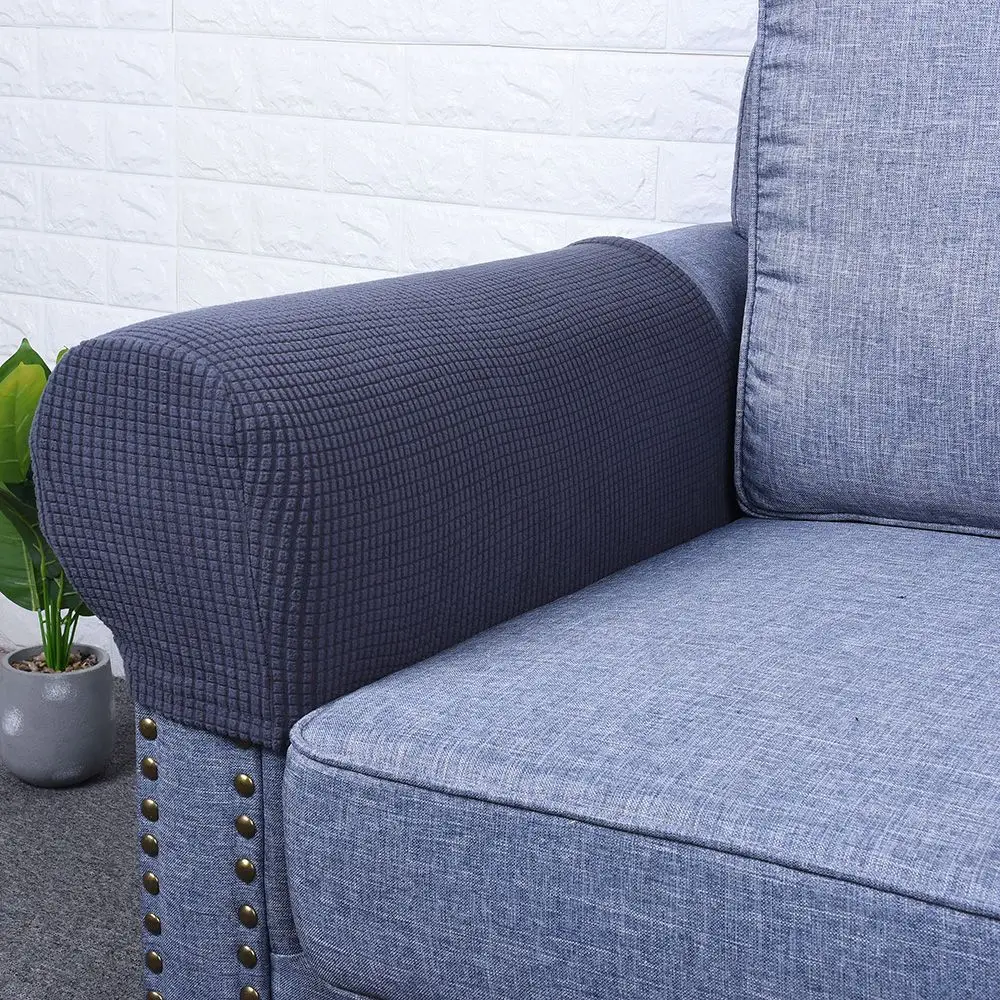 2PCS/SET Armrest Covers Stretchy Chair Sofa Couch Arm Protector Stretch to Fit flannel furniture sofa armrest cover protector