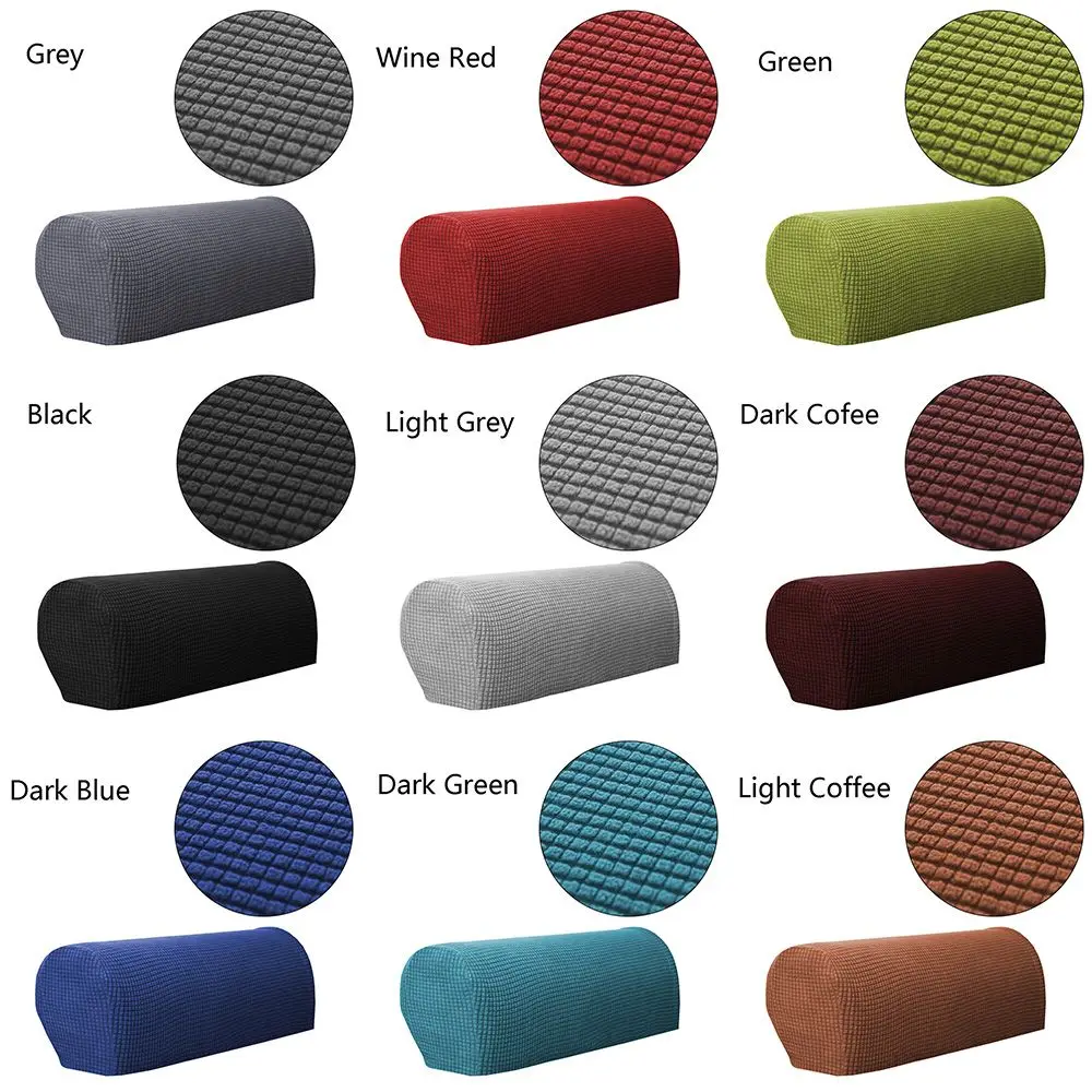 2PCS/SET Armrest Covers Stretchy Chair Sofa Couch Arm Protector Stretch to Fit flannel furniture sofa armrest cover protector