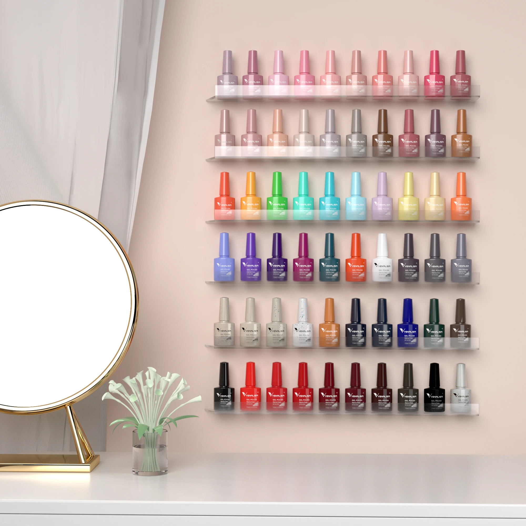Venalisa VIP5 Nail Gel Polish HEMA/TPO FREE Full Coverage Beautiful Semi Permanent Soak Off UV LED Gel Nail Polish Gel Lacquer