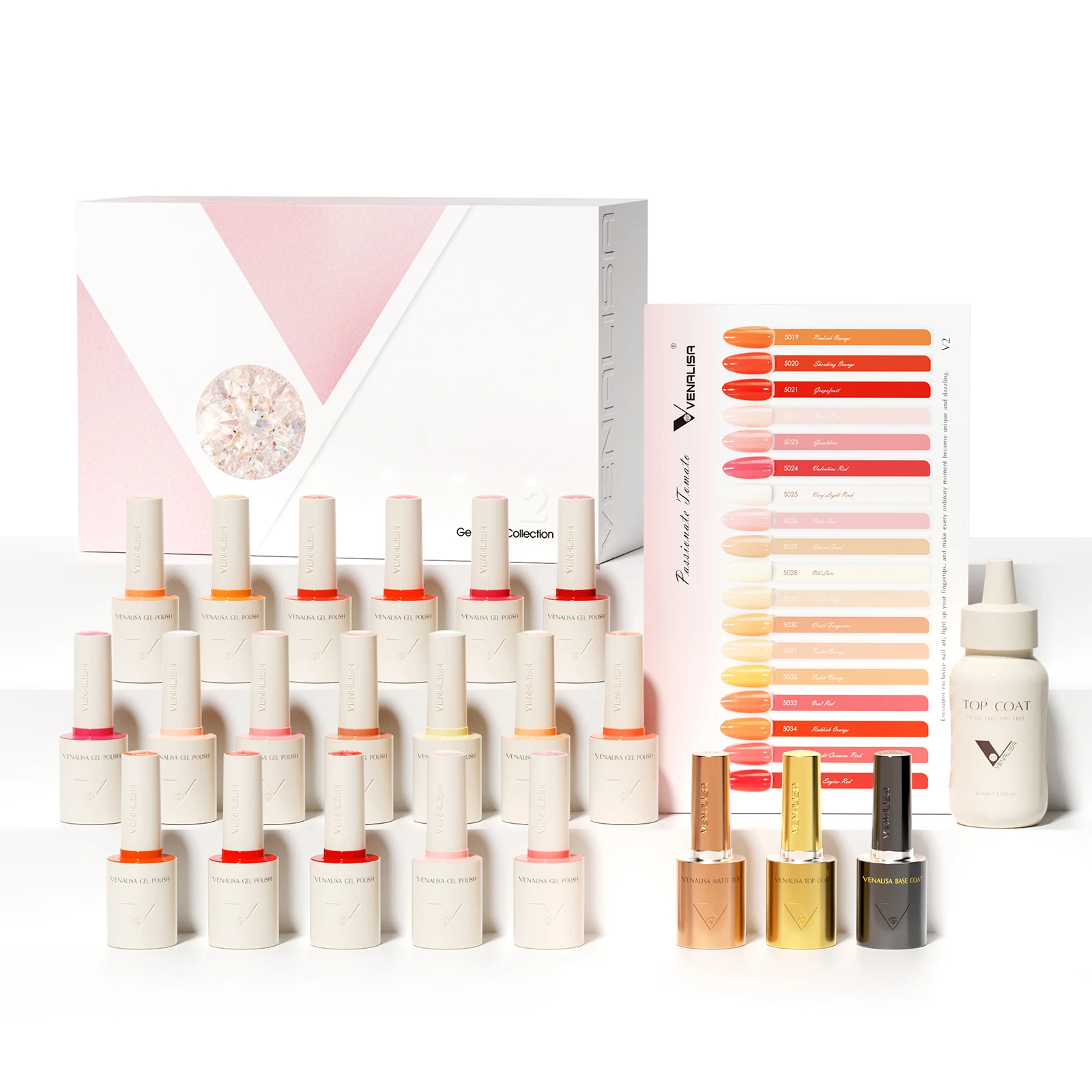 Venalisa VIP5 Nail Gel Polish HEMA/TPO FREE Full Coverage Beautiful Semi Permanent Soak Off UV LED Gel Nail Polish Gel Lacquer
