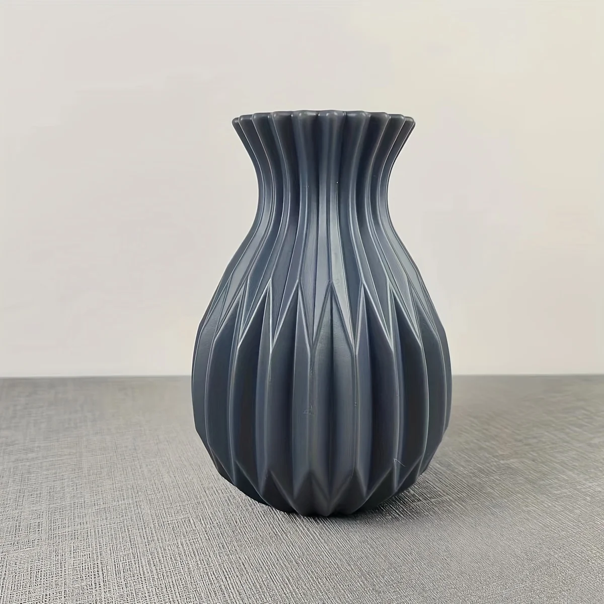 1pc Water Cultivation Imitation Ceramic Plastic Vase Living Room Plastic Home Vase, Modern Minimalist Home Decor