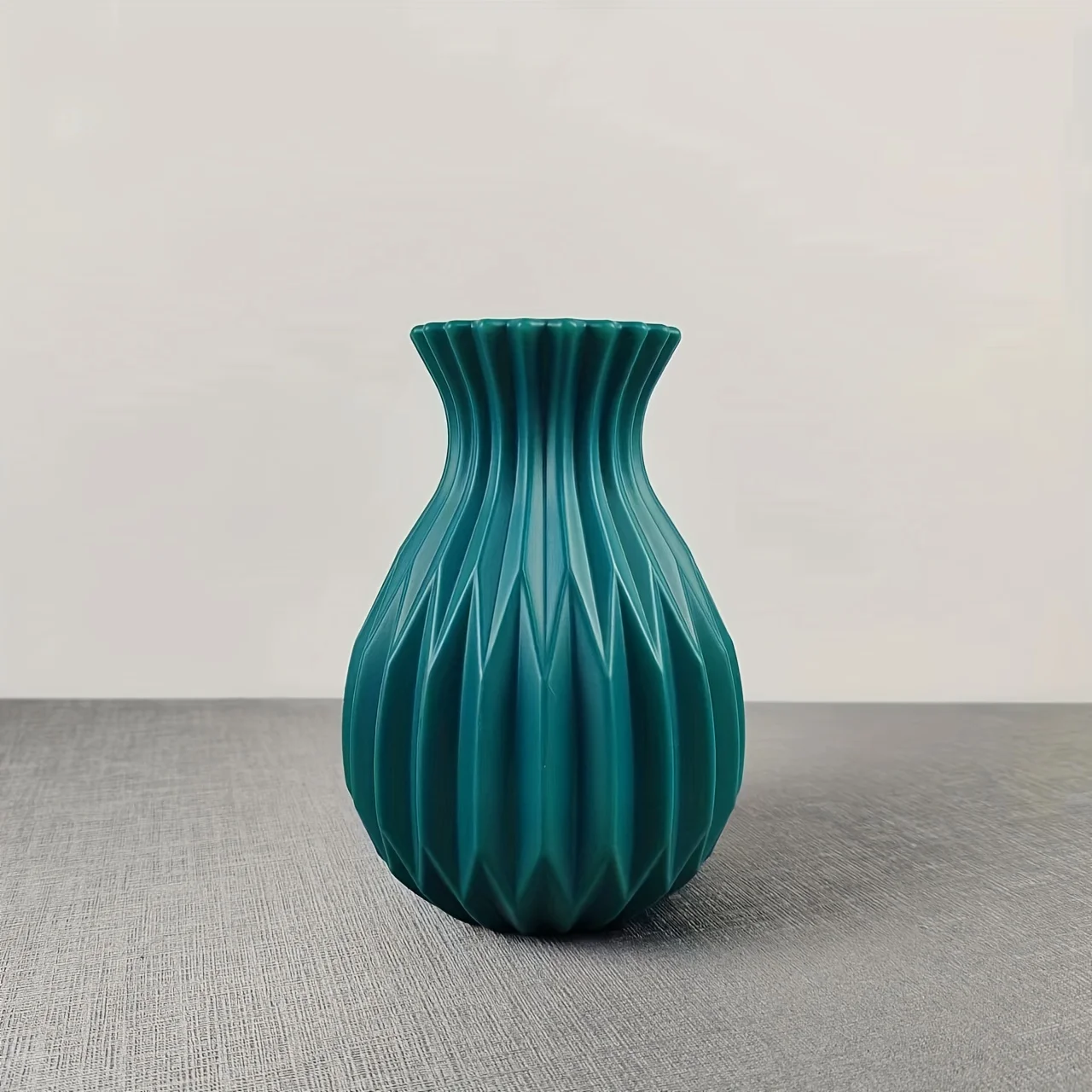 1pc Water Cultivation Imitation Ceramic Plastic Vase Living Room Plastic Home Vase, Modern Minimalist Home Decor